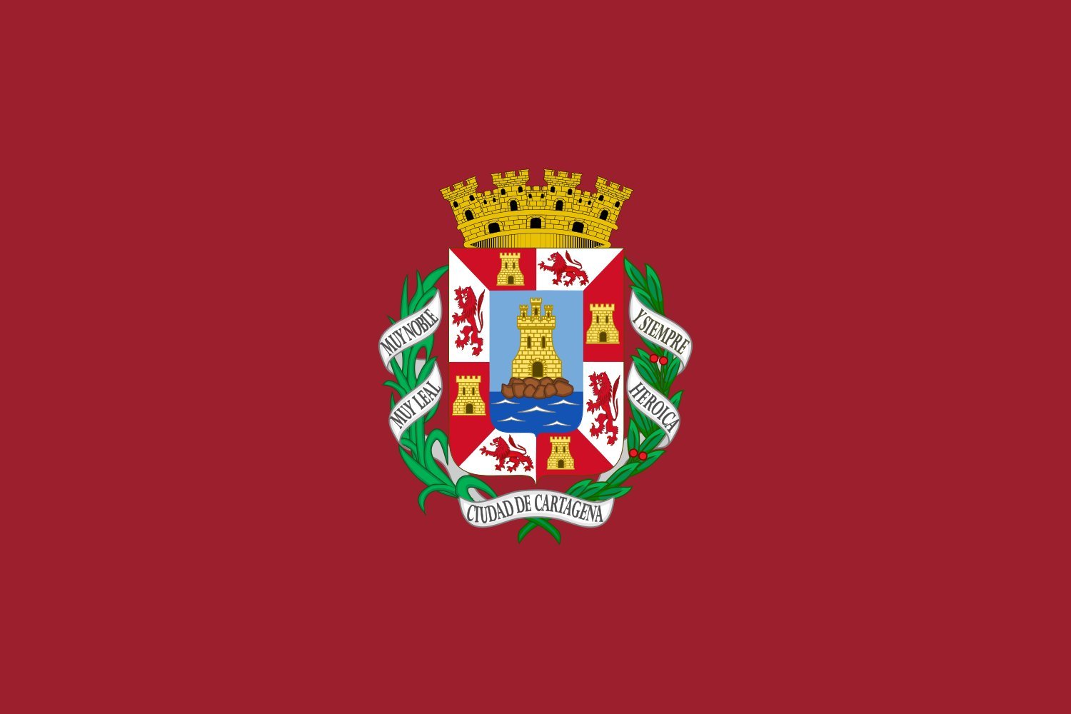 Grand drapeau Cartagena Espagne idéal pour mât extérieur