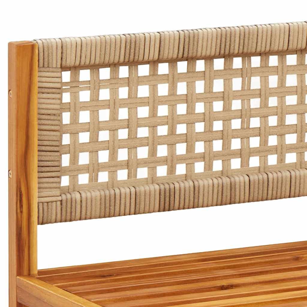 3-częściowy zestaw sofy ogrodowej, drewno akacjowe i rattan, modułowy, z poduszkami, meble ogrodowe na balkon, taras, do ogrodu, łatwy w pielęgnacji