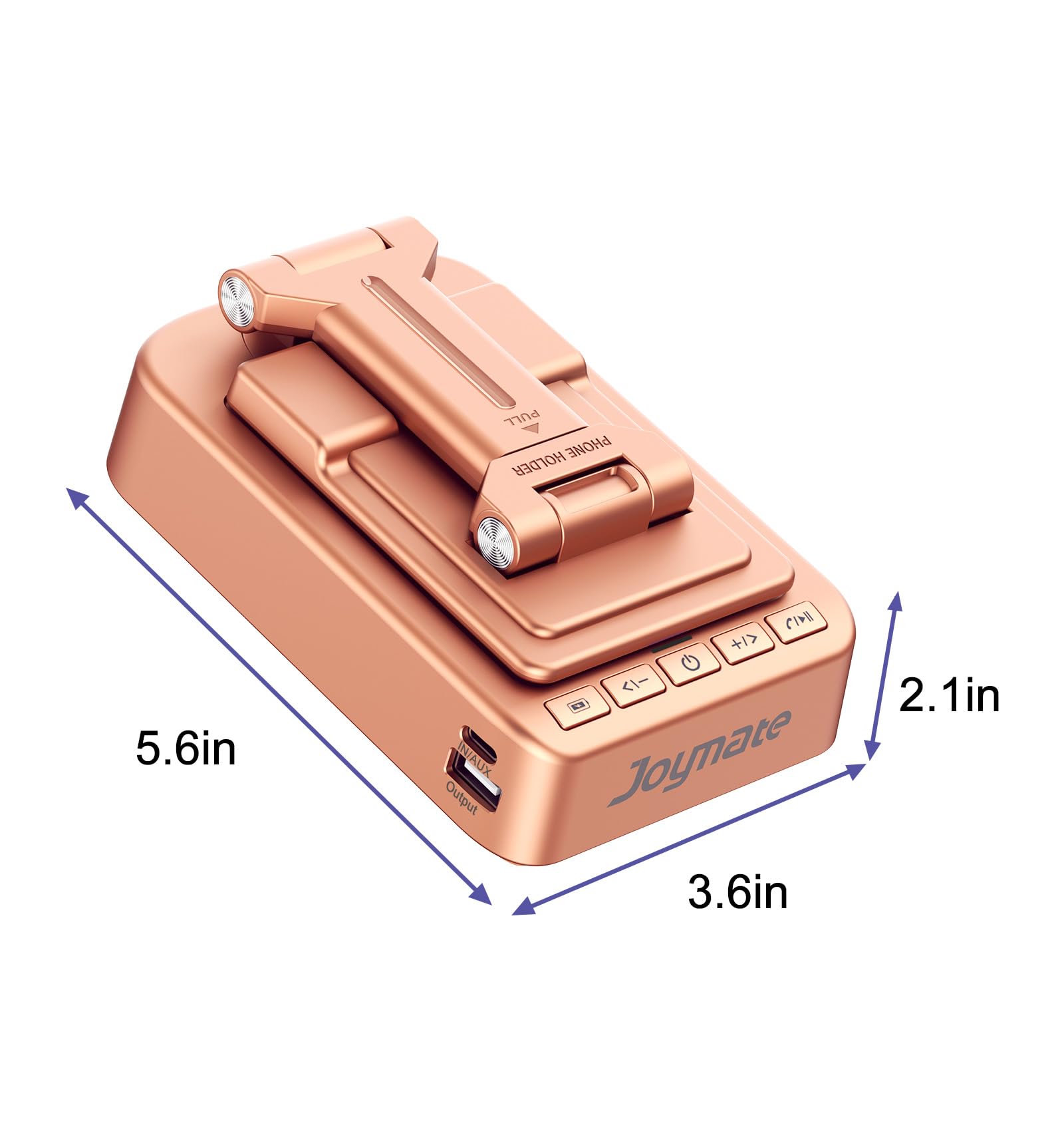 Supporto per telefono cellulare con funzione di ricarica, girevole a 360°, regolabile, con suono surround HD, per scrivania, adatto a tutti i telefoni e tablet (oro rosa)