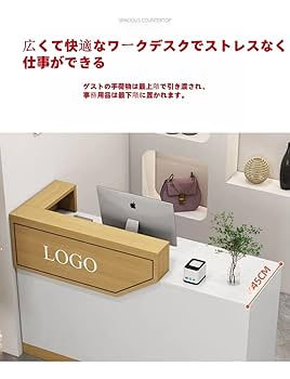 Amazon | Deerouレジカウンター 受付カウンター レ木製のレジ
