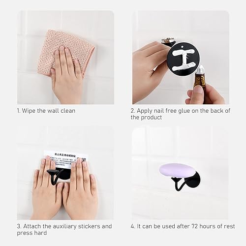 Miniatura 4 de Jabonera con ventosa, soporte de jabón plplaaoo para accesorios, jabonera con drenaje, soporte para jabón de barra con cabezal de succión magnético,