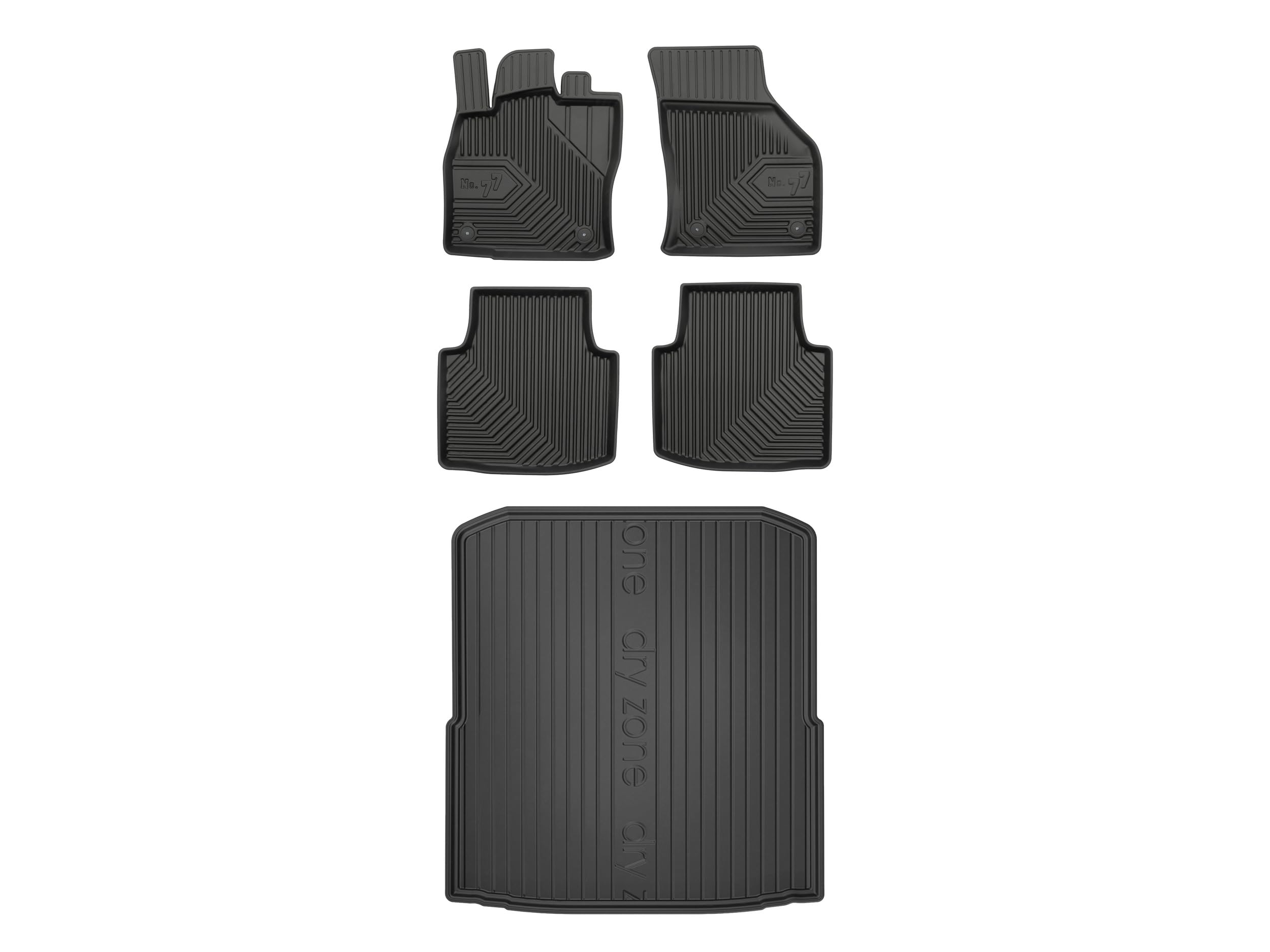 Dywaniki 3D + mata bagaznika kompatybilne z Skoda Superb III, TPE, NO77