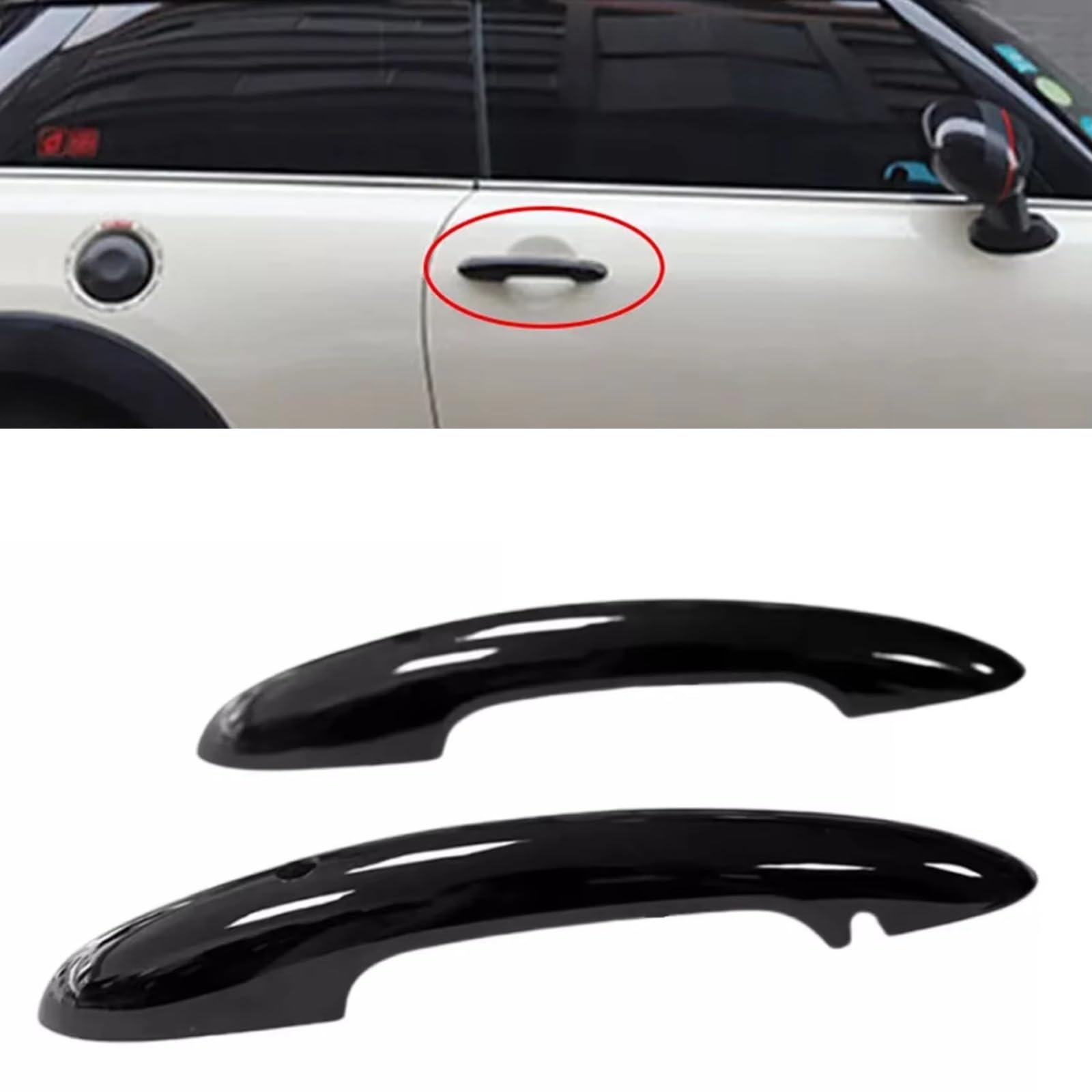 Außentürgriff Auto Kompatibel Mit Mini Für Cooper F54 F55 Für F60 Für Countryman 4 Stück Türgriffabdeckung Glanz Auto Außenteile Verkleidung Autoteile