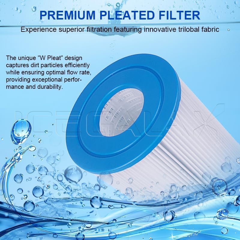 Image of Deeptime Ice Bath Filter Cartridge 7.7x4.5 inch PP Sediment 6 Pack