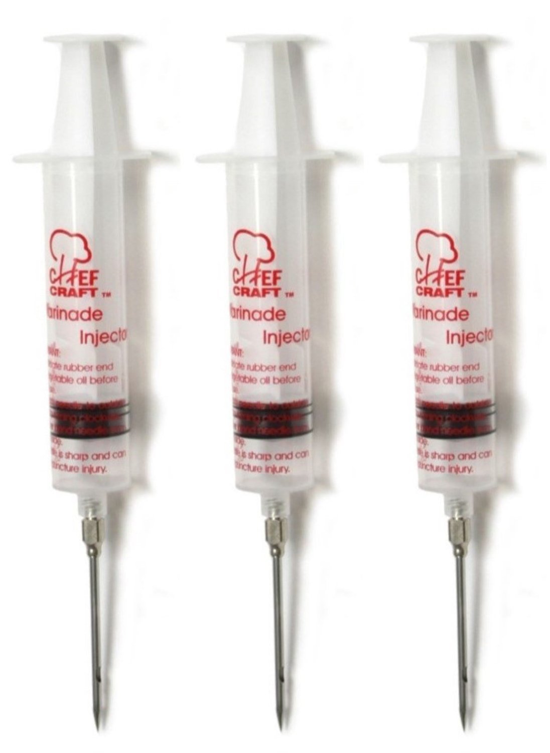 Meat Marinade Seasoning Flavor Injector, 1-ounce (Pack of 3)