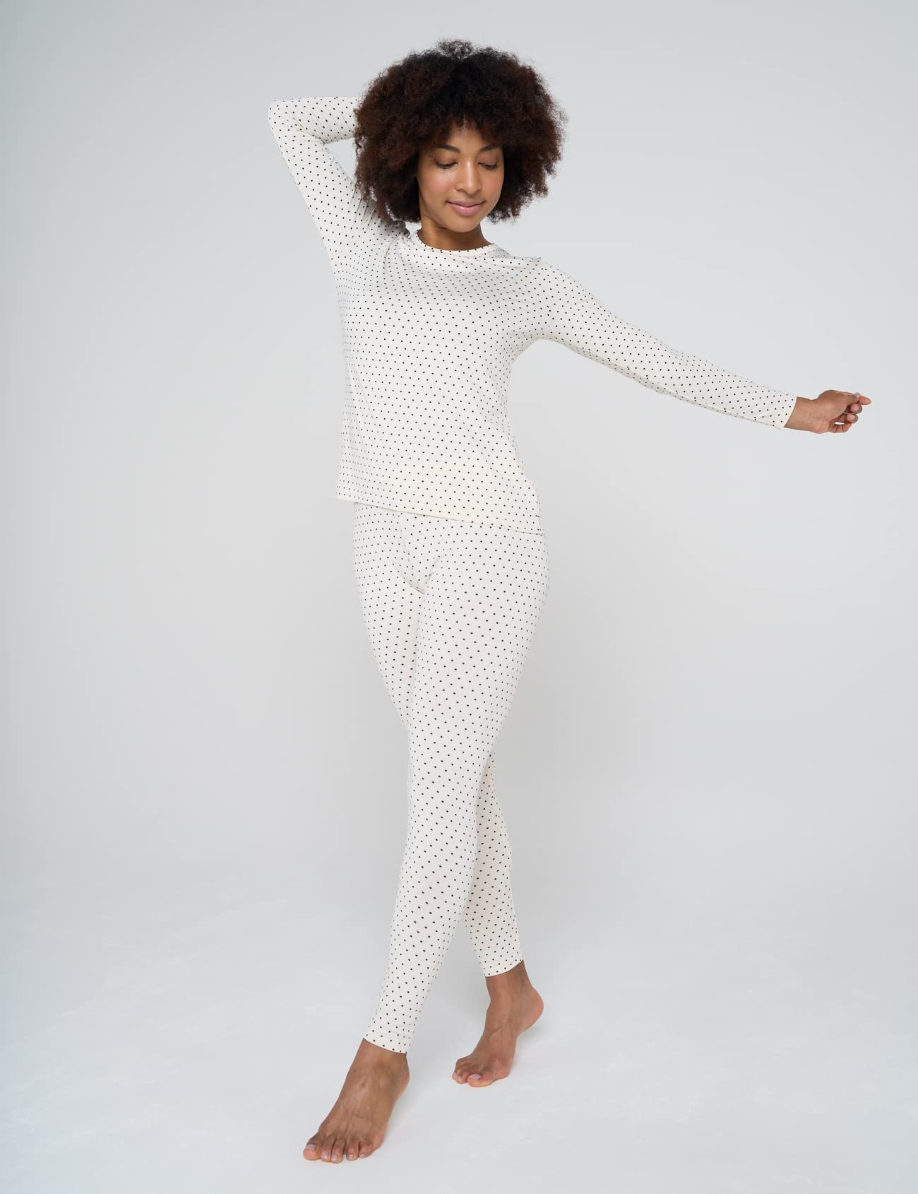 LAPASA Completo Termico Donna Fodera in Micropile Calore Base L17 - Abbigliamento Intimo Invernale Maglietta Pantaloni Calzamaglia Tuta Sci Trekking