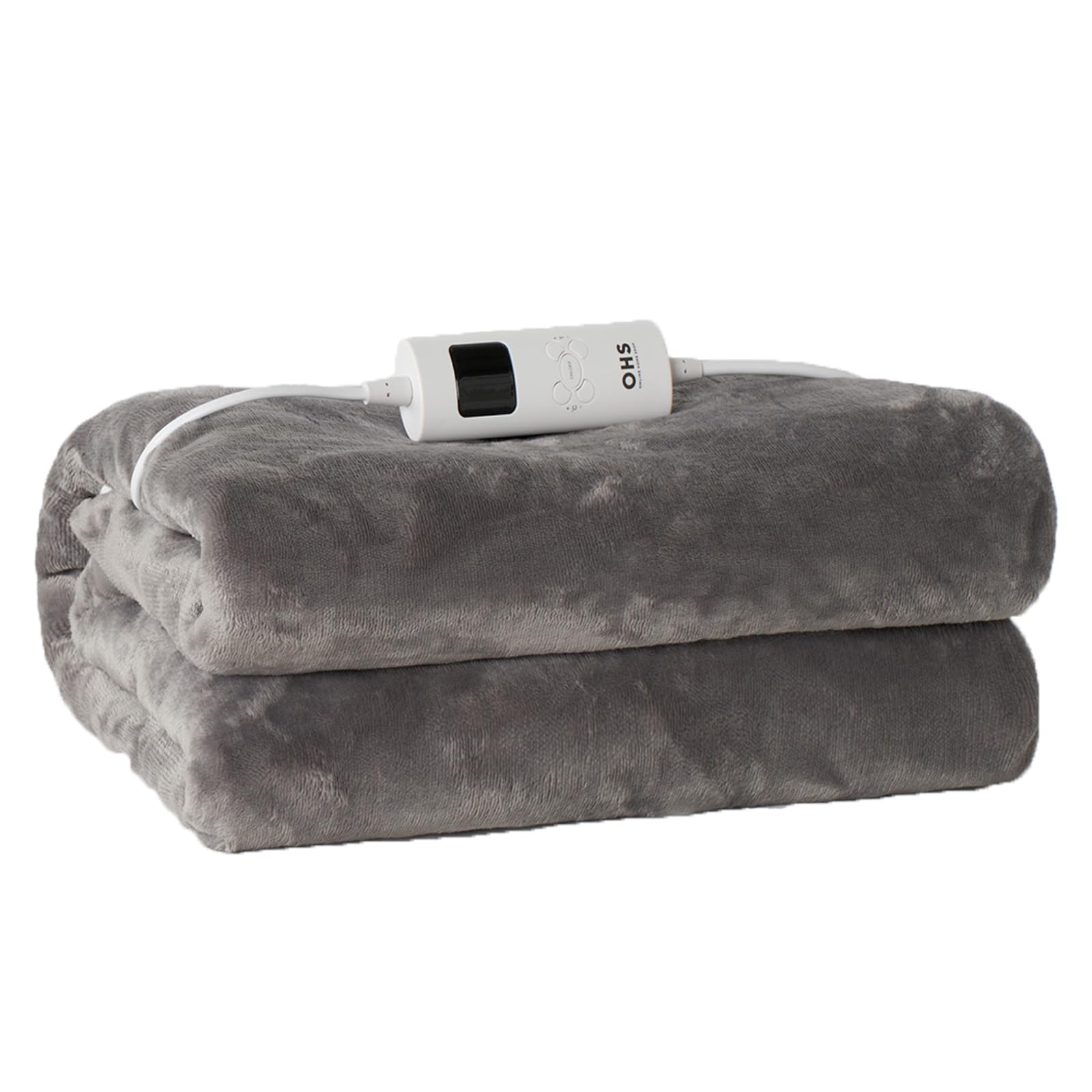 OHS Electric Heated Throw Fleece Fast Heating Over-Blanket 130cm x 160cm, 9  Different Heat Levels with Remote Control, Charcoal Grey : Amazon.co.uk:  Home u0026 Kitchen