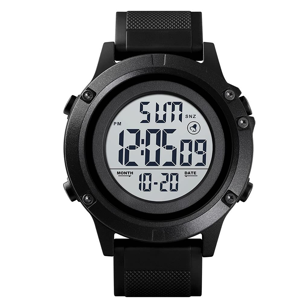 CKE Men's Digital Sports Watch Large Face Military Waterproof Watches for Men with Stopwatch Alarm