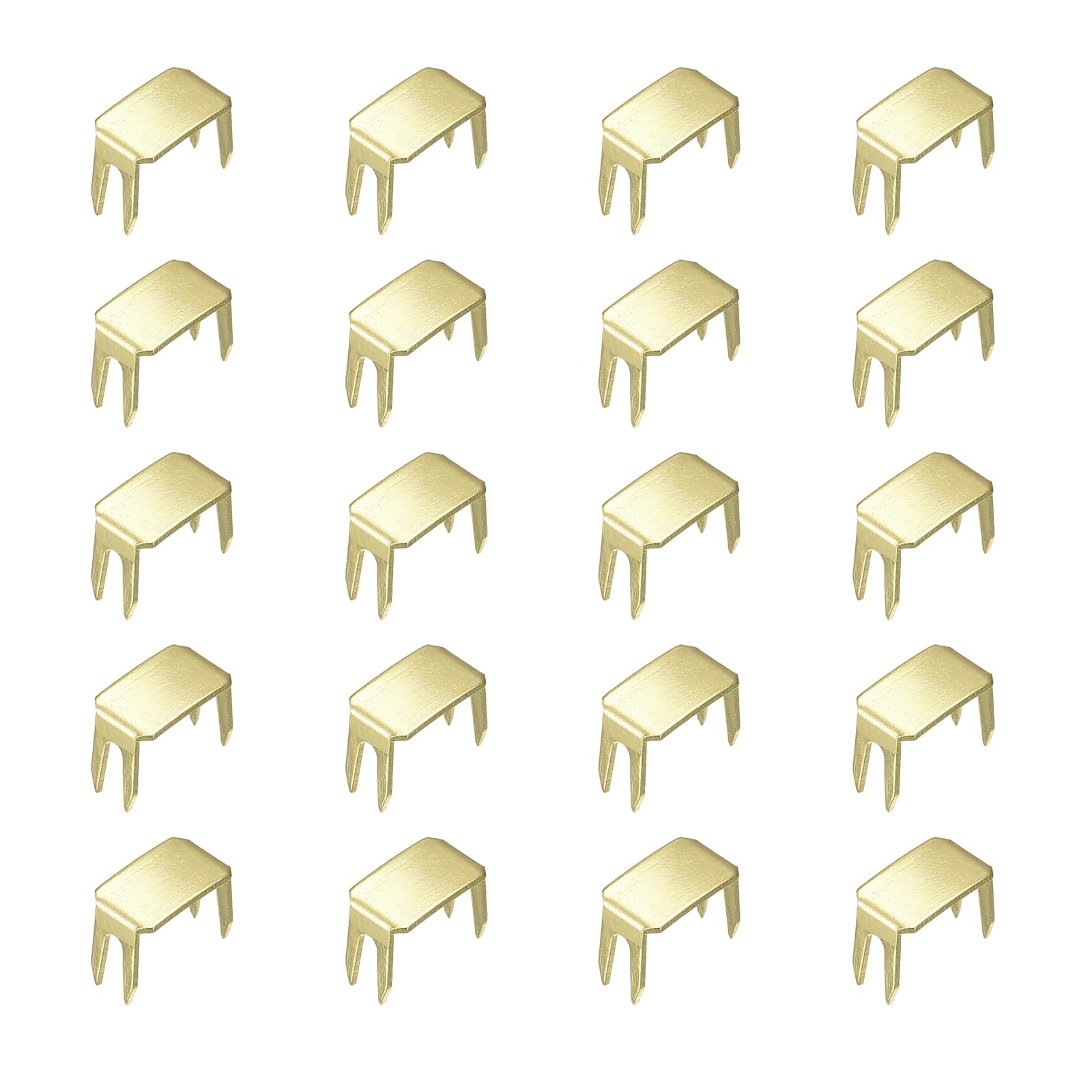 uxcell 20 Pcs Zipper Stoppers, #5 Top & Bottom Stops for Bags Coats Jackets Zippers Rescue Repair, Light Golden