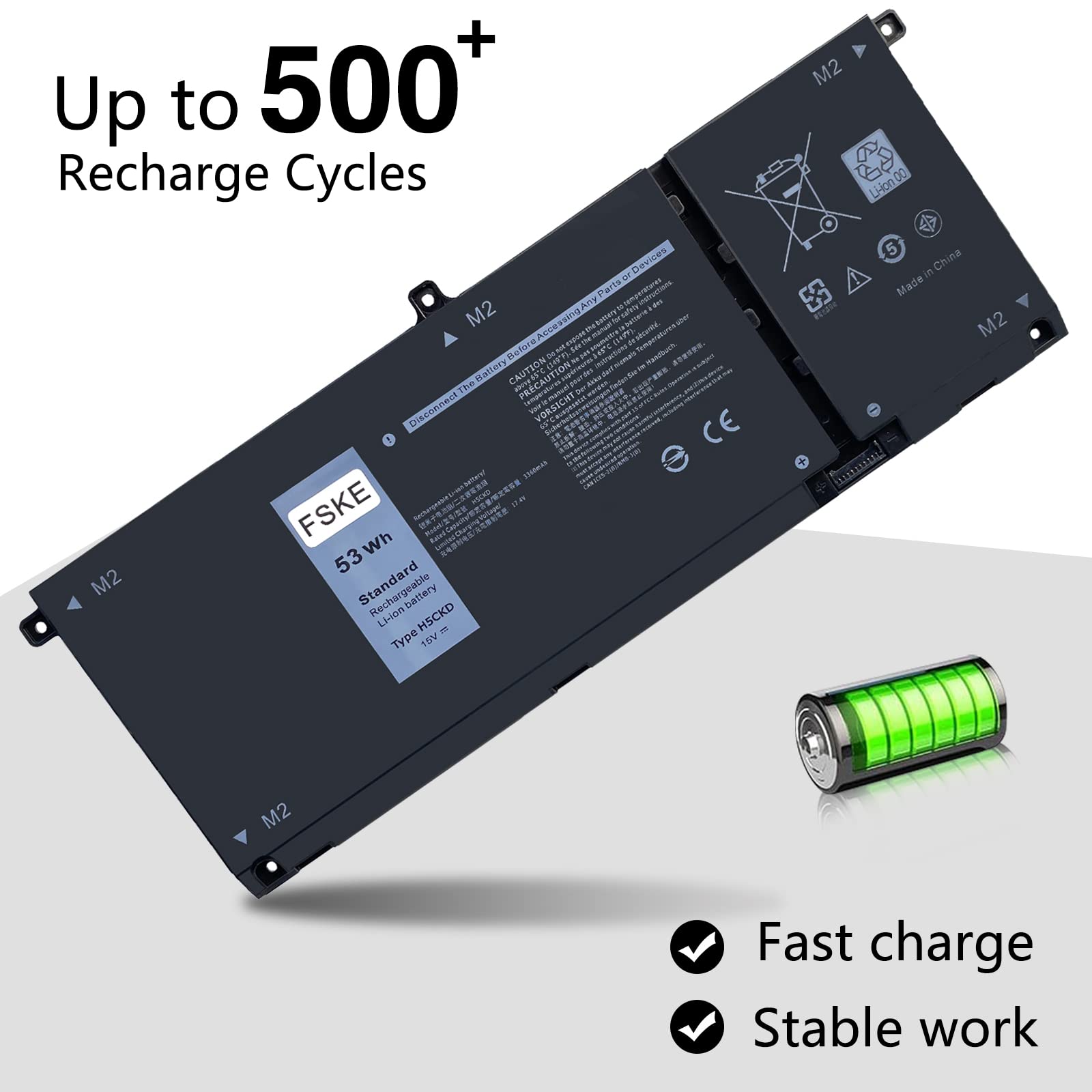 H5CKD Laptop Battery for Dell Vostro 5300 5301 5401 Latitude 3410 3510