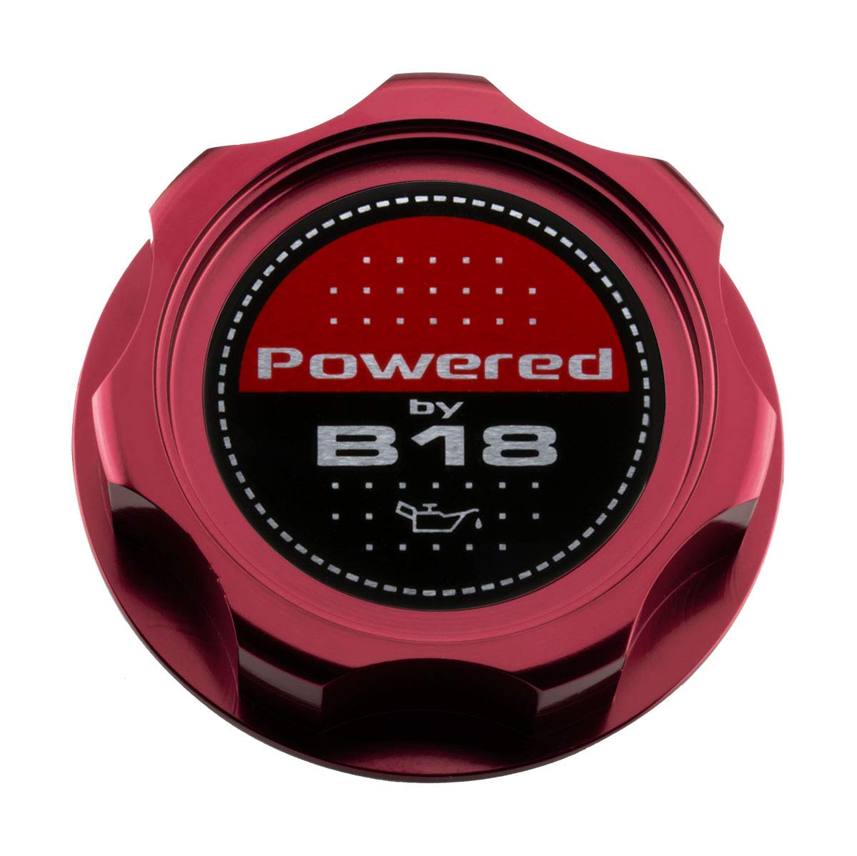 Amazon.com: VMS RACING RED OIL CAP with Powered by B18 Emblem in