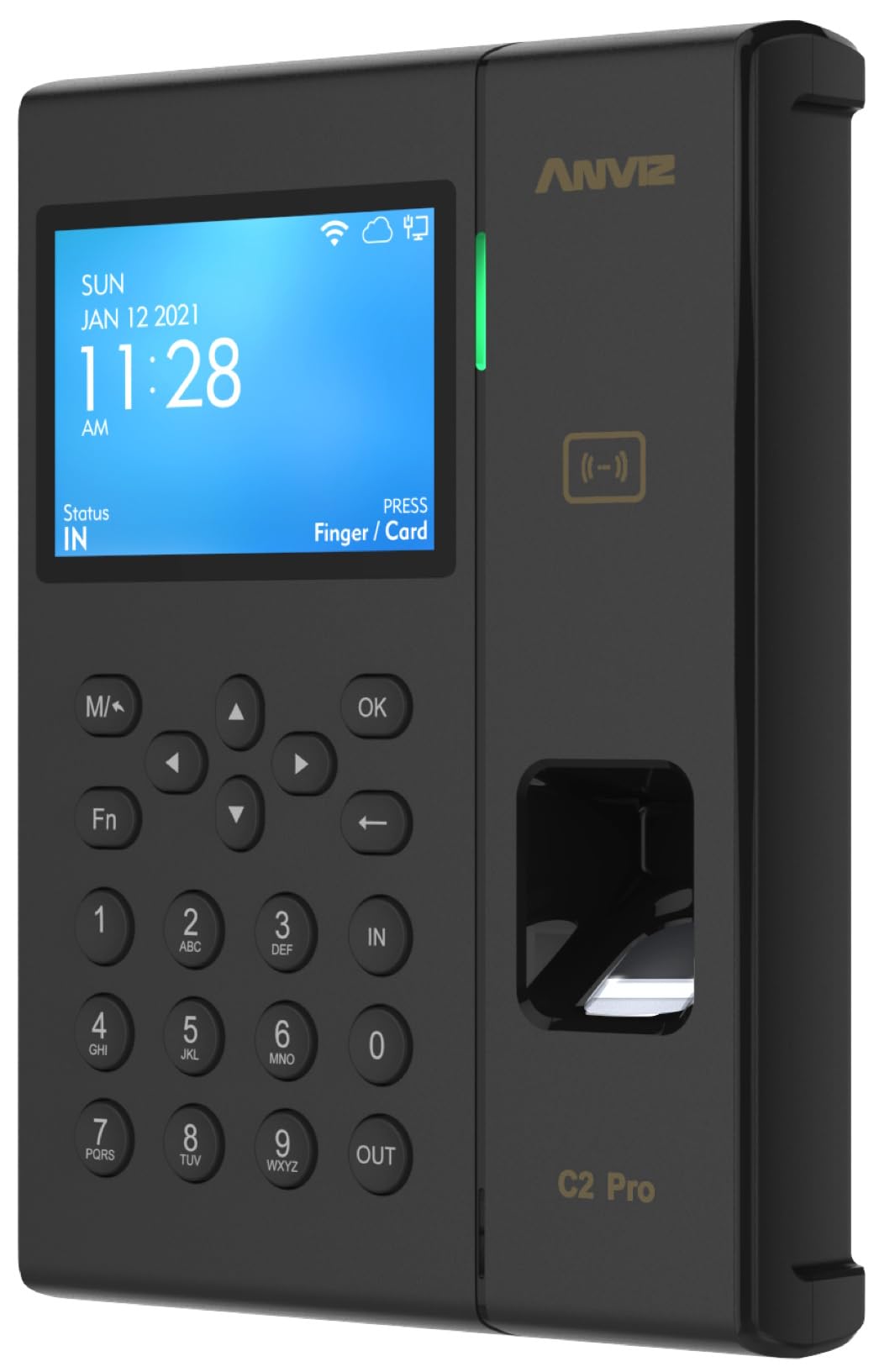 Anviz C2-PRO Rilevazione Presenze, Nero