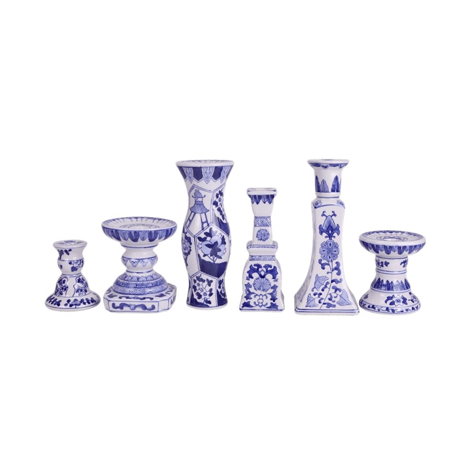Portacandele In Porcellana Bianca E Blu Di Jingdezhen Decorazione For Cena Candeliere Casa Soggiorno Artigianale Dipinti Squisiti(J)