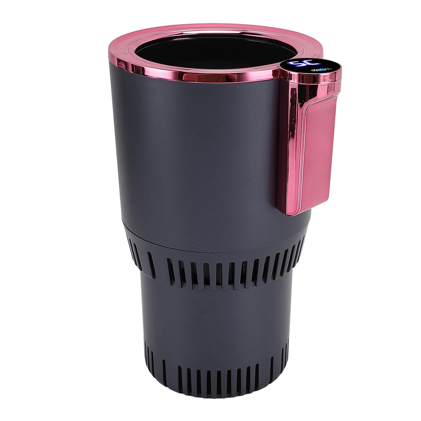 Calentador de Tazas para Auto, 2 en 1 Diseño Inteligente Semiconductor Enfriamiento Calefacción Pantalla LCD de Temperatura Control Táctil, Calentador y Enfriador de Tazas con Plug and Play