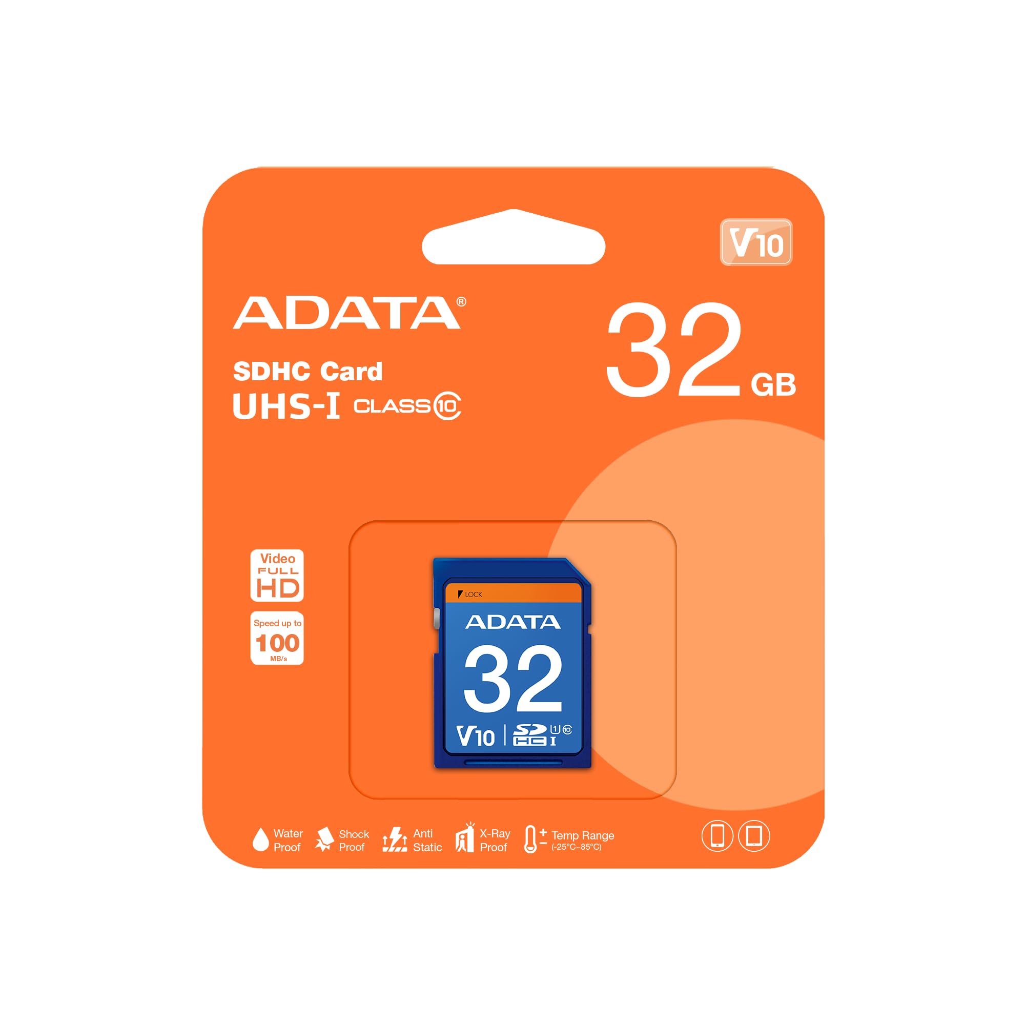 ADATA Premier 32GB SDHC UHS-I U1 Memory Card (ASDH32GUICL10-R) 32 GB