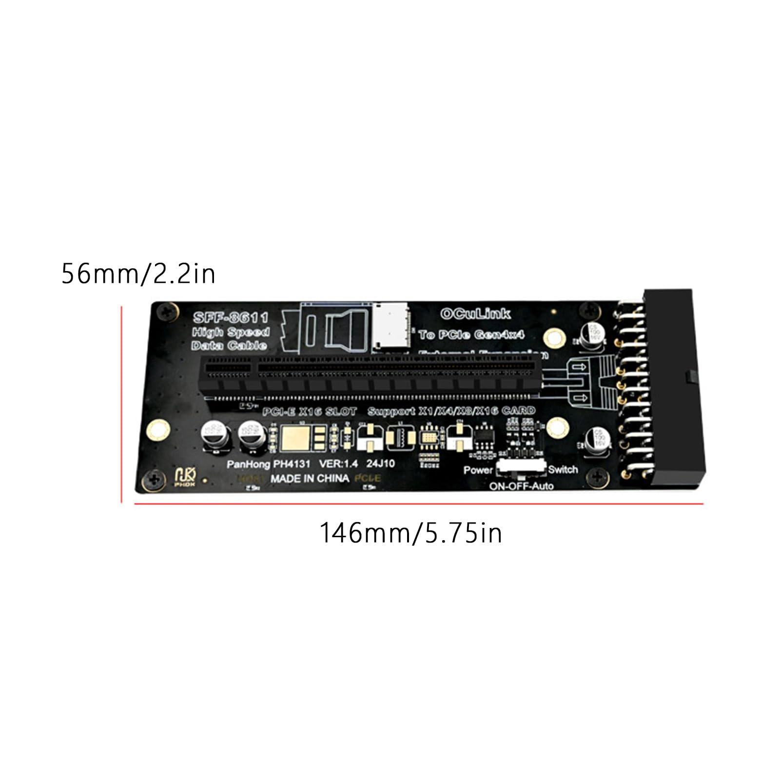 Adaptador de almacenamiento de tarjeta SFF-8612 a PCIE4.0 X16