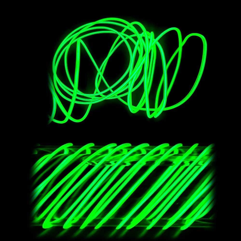Balabaxer EL Wire Lime Green, 16.4ft/5M Neon Lights Portable Neon Electroluminescent Wire for Parties,Parties, Halloween - Image 3