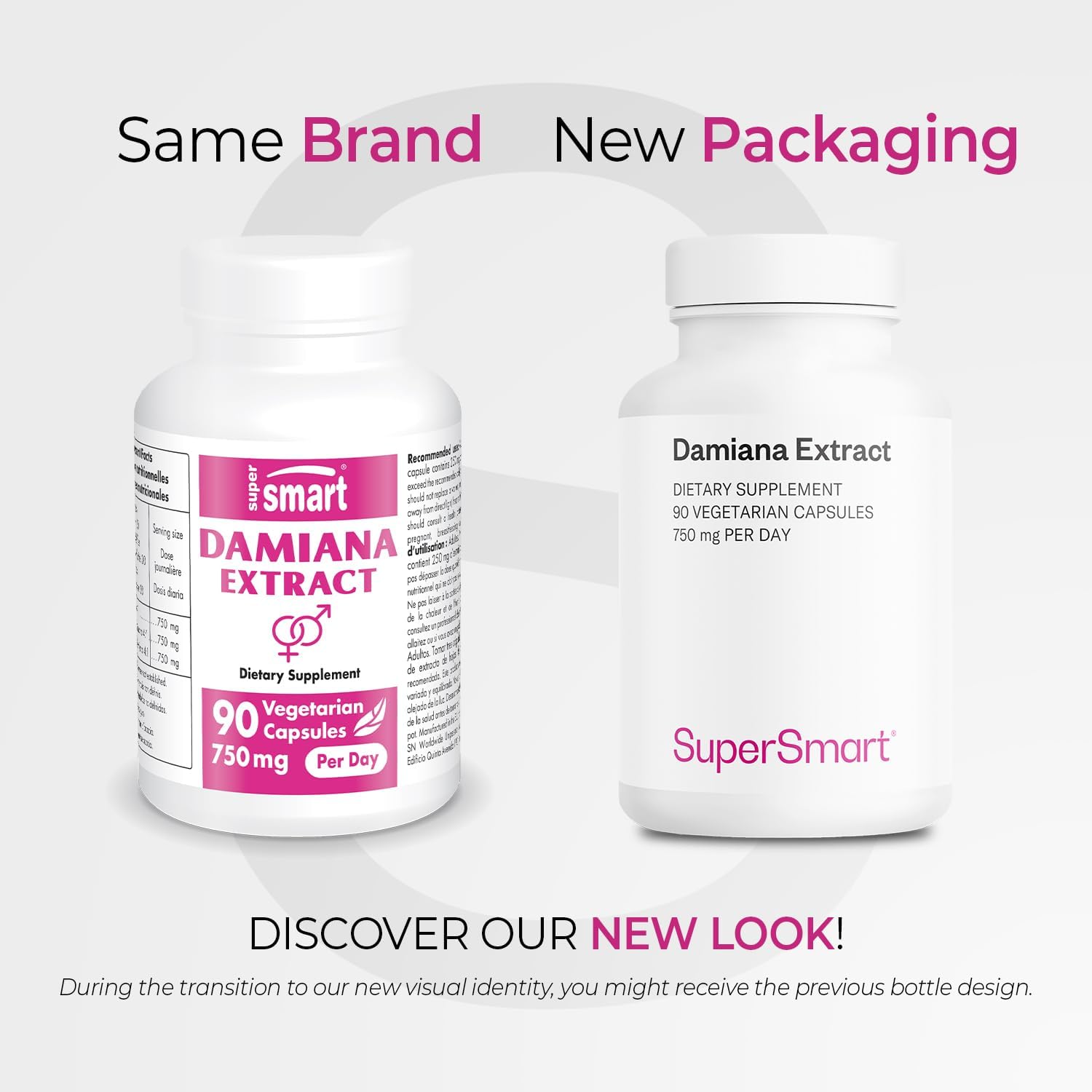 Supersmart - Damiana Extract 750mg per Day (Turnera Herb) - Damiana Leaf Supplement for Women & Men | Non-GMO & Gluten Free - 90 Vegetarian Capsules - Image 2