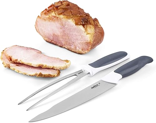 Miniatura 8 de Zyliss E920209 - Cuchillo para tallar cómodo, 7.3 in7,25 pulgadas, acero inoxidable japonés, negroblanco, cuchillo de cocinacuchillo de carne, apto
