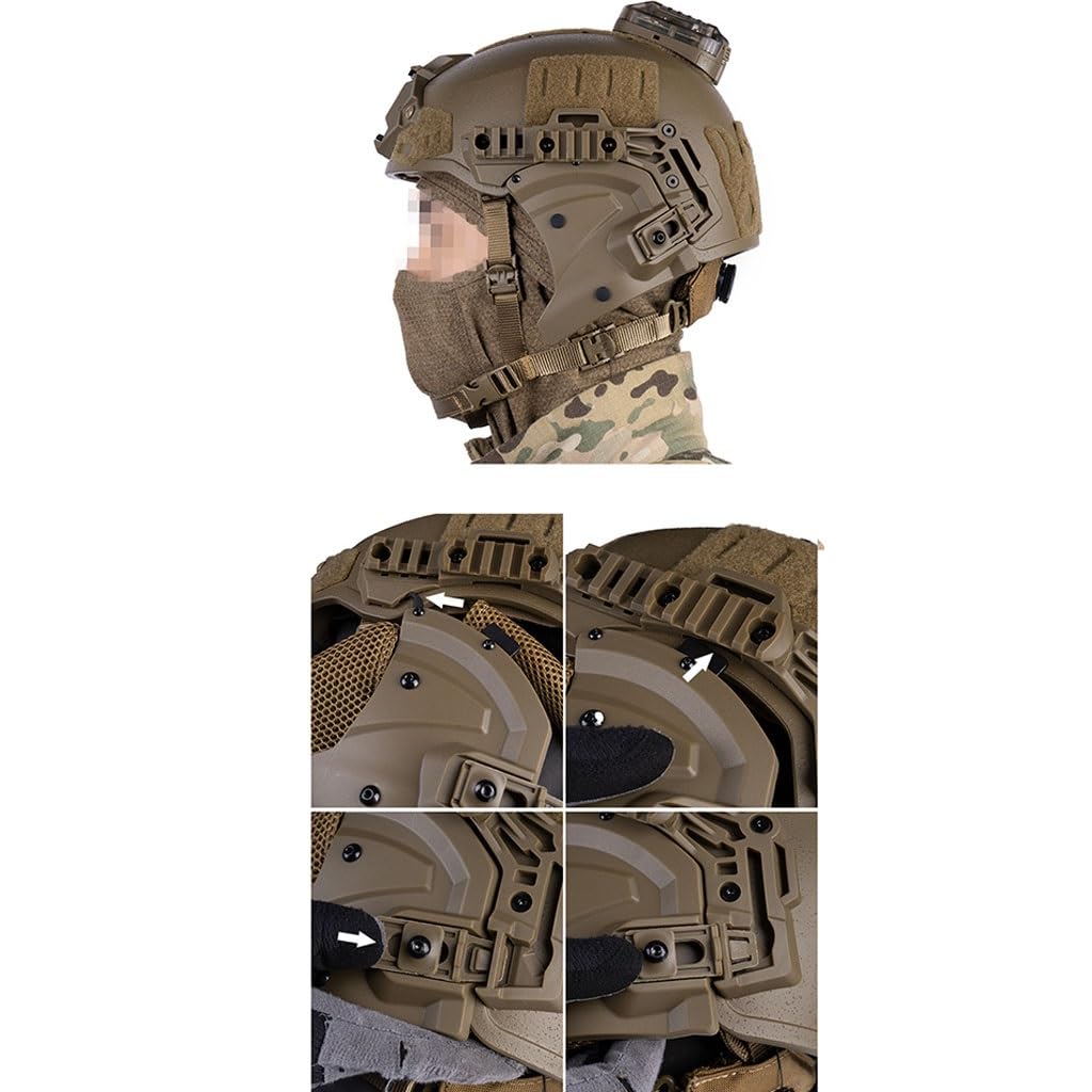 Copertura Laterale For Orecchio Del Casco Tattico Wendy, Accessorio For Guida For Caschi Veloci For Giochi Di Sopravvivenza BBS Paintball CS Cosplay