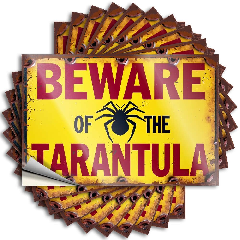 Fzfn Colour Decal Hot Peel And Stick - Beware Of The Tarantula. Wall Unique Waterproof Vinyl For Motorcross(8X12cm)