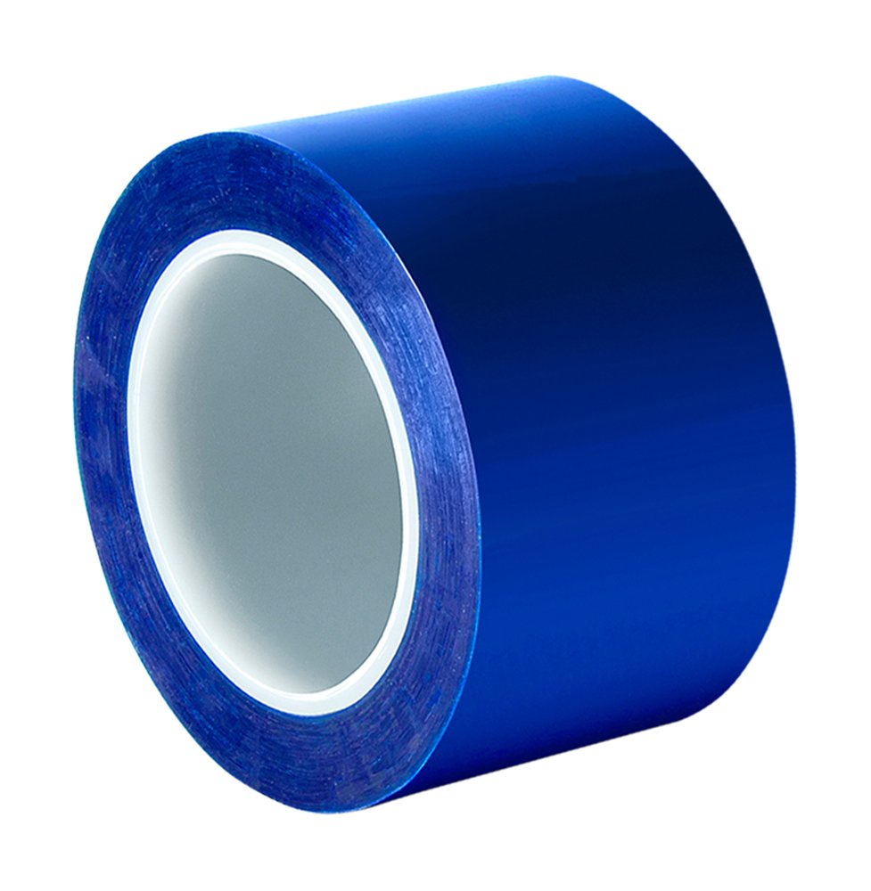 3M 8905 '1-10-8905' Blue Polyester/Silicone Adhesive Tape, 400 degrees F, 10 yds Length, 1