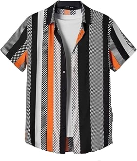 OM SAI LATEST CREATION Men's Casual Cotton Shirt – Button Down Summer Shirt for Men | Lightweight Textured Fabric | Perfect for Daily & Weekend Wear