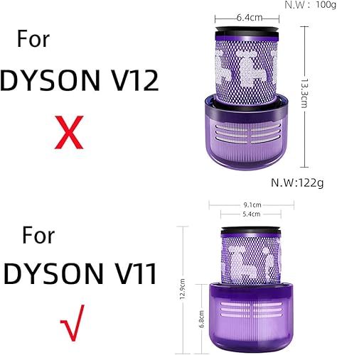 Miniatura 9 de Chuancheng 4 unids filtro Hepa para Dyson V11 Torque Drive Complete Animal V15 Detect SV14 SV15 Aspiradora inalámbrica Accesorios 970013