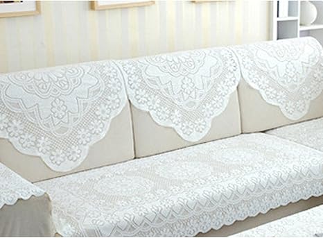 Amazon Yazi おしゃれ 背もたれカバー ソファーカバー 一人掛け 花柄 レース ホワイト 63cmx75cm ソファカバー マルチカバー オンライン通販