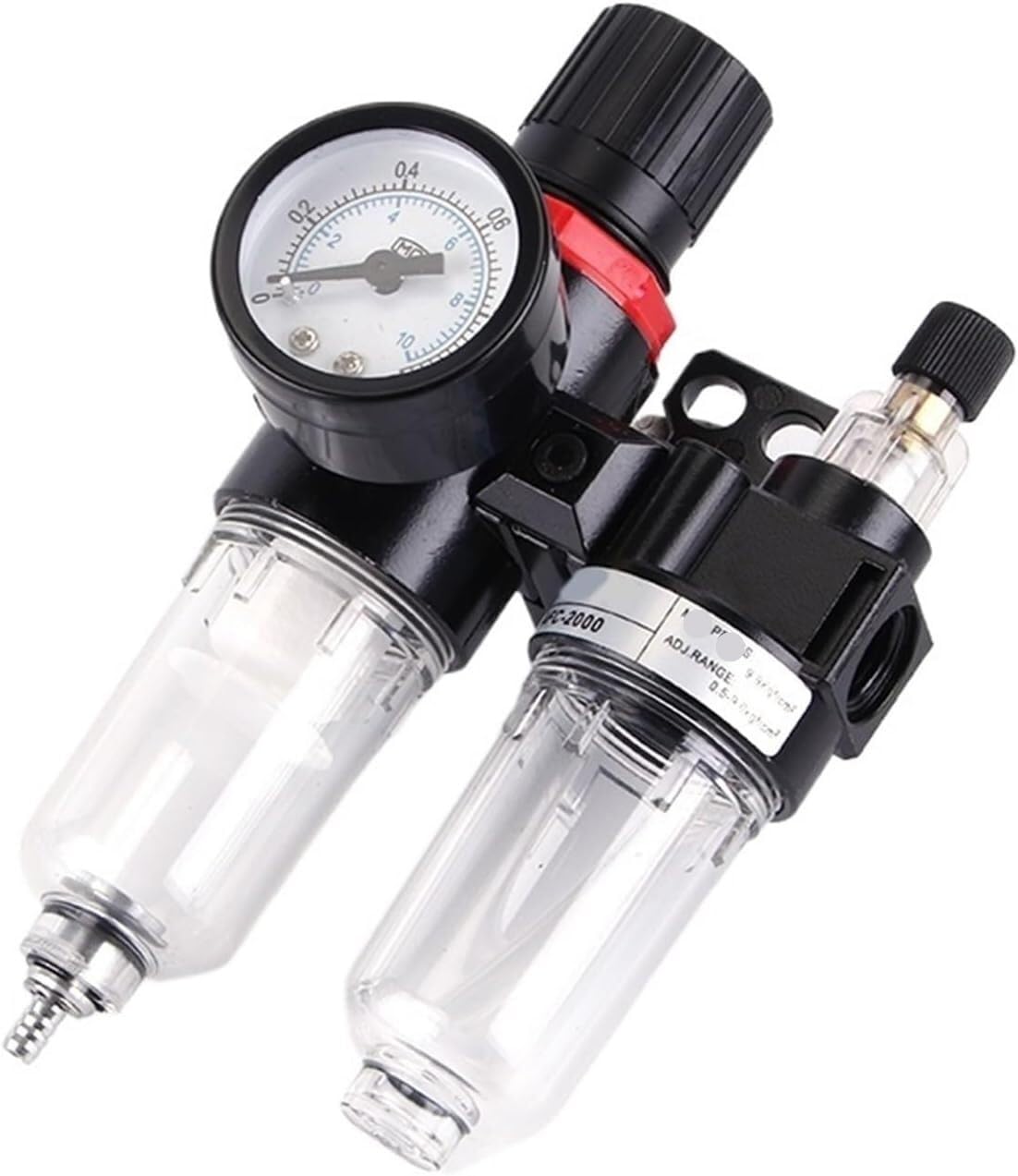 Filtro-regolatore per compressori d'aria, Lubrificatore regolatore filtro pneumatico serie AFC BFC combinato con separatore acqua olio in rame(BFC2000)