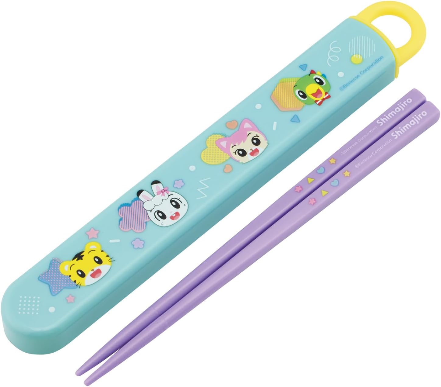 Skater Shimajiro POP TACC2-A Children's Trio Set Chopsticks, Spoon, Fork, 6.5 inches (16.5 cm)