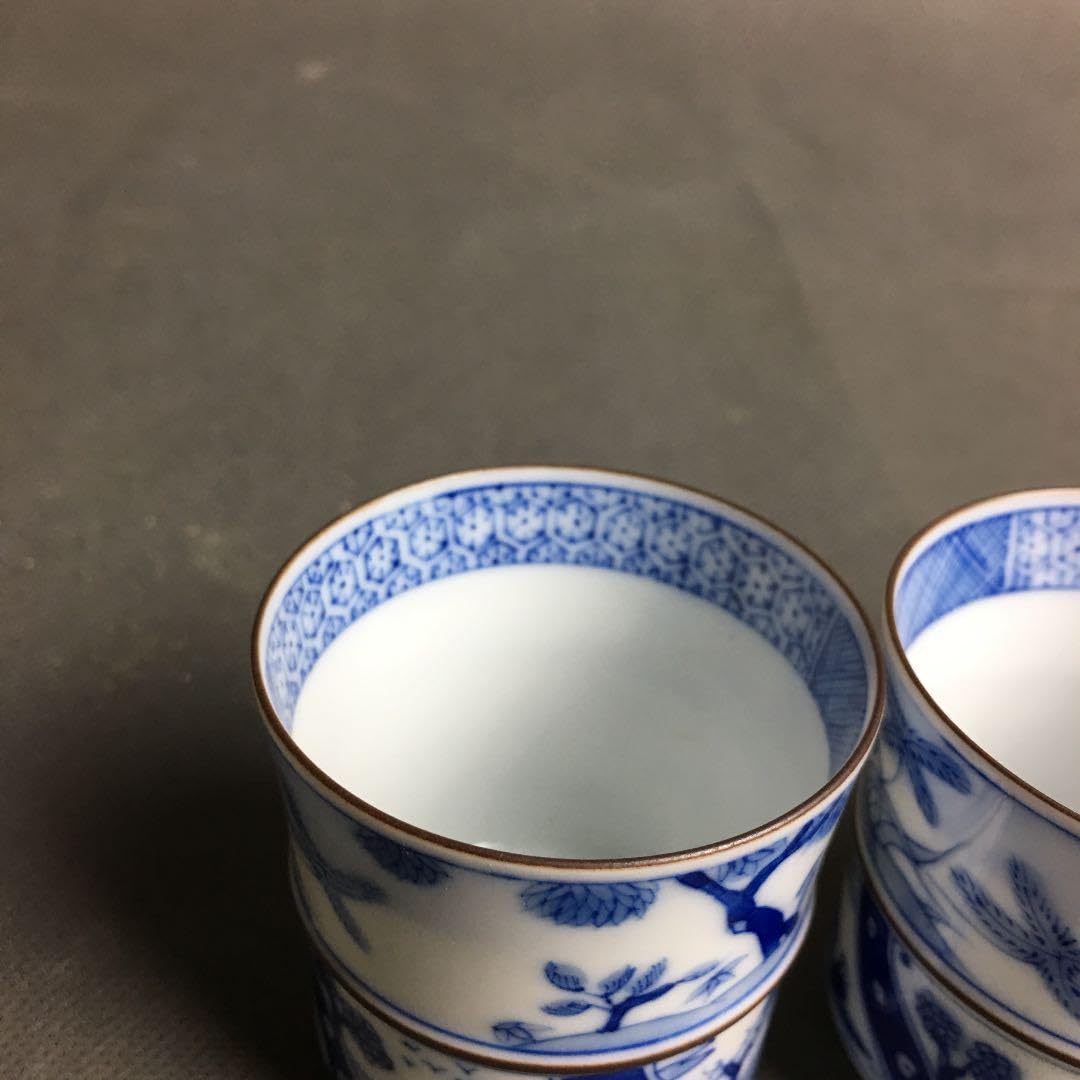 染付煎茶杯 祥瑞 五良大甫呉祥瑞 煎茶椀 茶 しょんずい　骨董 染付煎茶杯 祥瑞 五良大甫呉祥瑞 煎茶椀 茶 しょんずい骨董