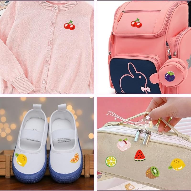 50 Pieces Mini Fruit Iron On Patches,Cute Iron On Patches,Embroidery Patche for Clothing Bag Scrapbook Hat Decorating Supplies DIY Craft Kits (Mini Fruit) - Image 6