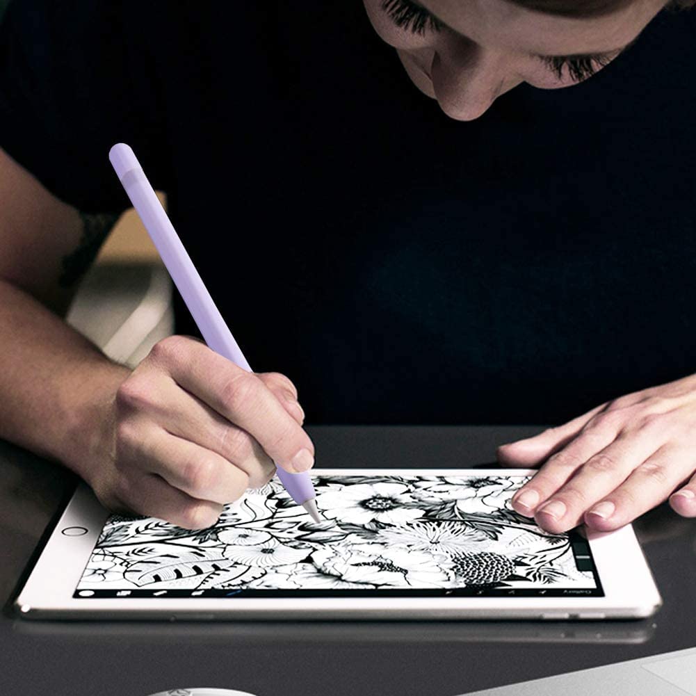 Meyaar Pencil Case Compatible with Apple Pencil 2nd Generation Case, Sleeve Silicone Cover Accessories for Apple Pencil 2nd Generation (Purple) — Amazon image 3