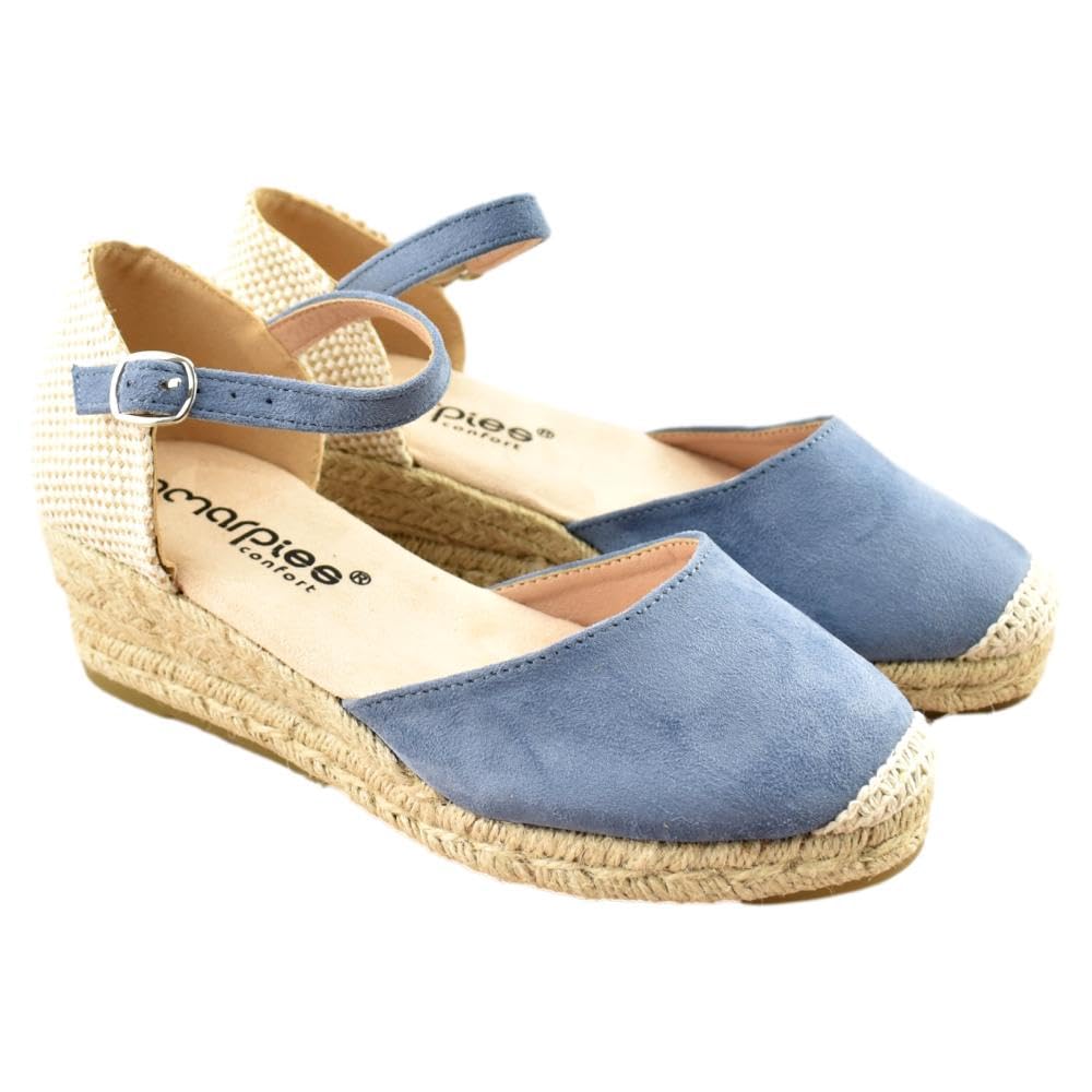 amarpies - Alpargata con cuña de Esparto y Planta Acolchada 120741 Sintético