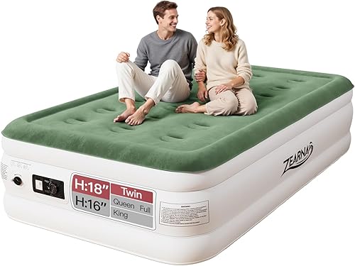 Miniatura 13 de 2025 Colchón de Aire de Tamaño Queen Mejorado con Bomba Incorporada, Colchón Hinchable de 16 Pulgadas Cómodo, Colchón Inflable Portátil de