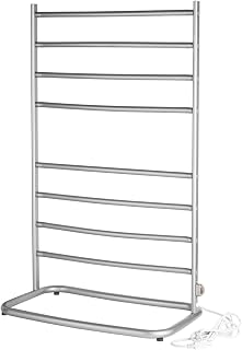 Warmrails Hyde Park Towel Warmer - Free-Standing Towel Warmer Rack for Drying Towels and Garments - 39-Inch Nickel Finish Frame with 8 Bars - Model WHS