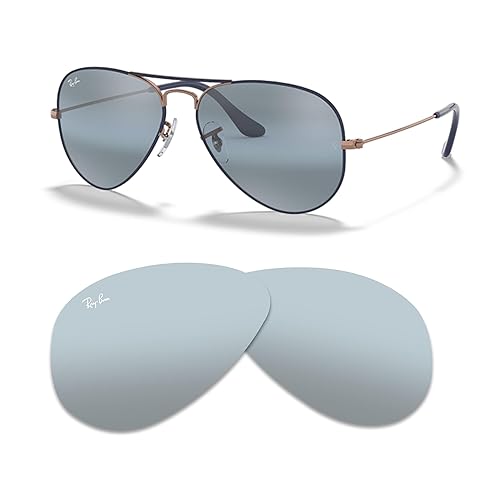 Ray-Ban Original AVIATOR LARGE METAL RB3025 Replacement Lenses +BUNDLE with ACCESSORY EYEWEAR KIT