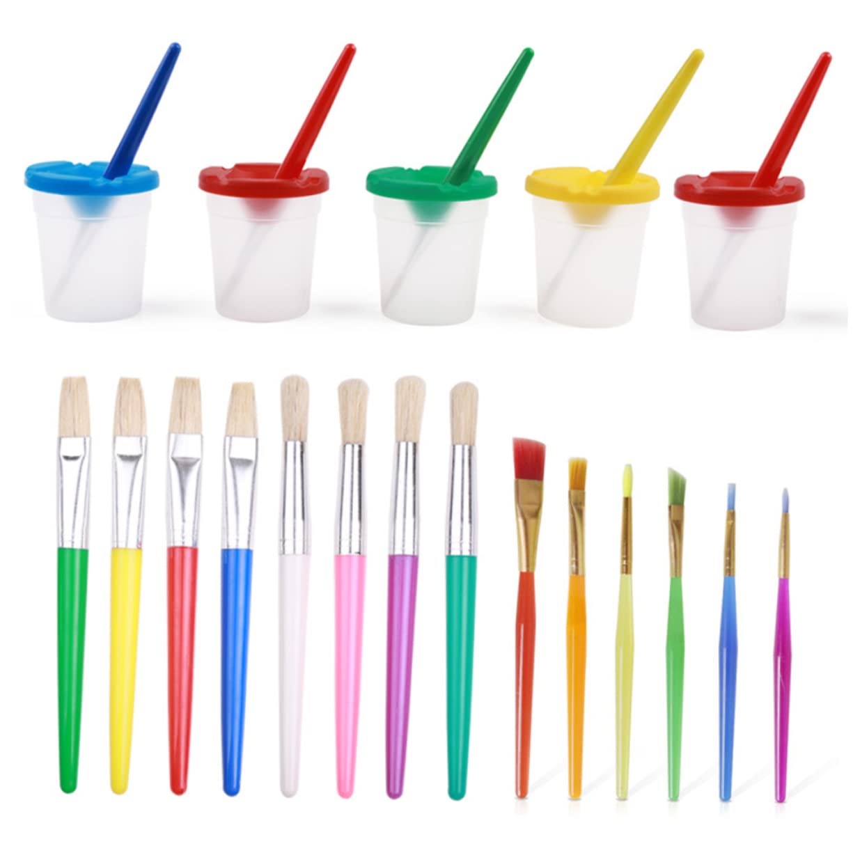 10sätze DIY Pigmentfarbe Für Auslaufsichere Malbecher Und Pinsel Farbwechselbare Tassen Für Kreatives Zeichnen Für Kunstprojekte Und Bastelarbeiten Zufällige Farben