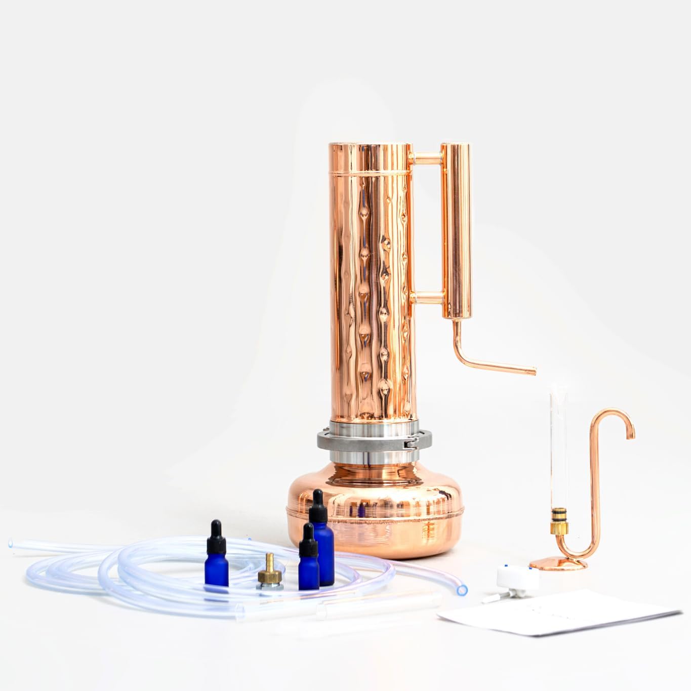 Essential Oil Distiller 2L 4 inches (Premium kit) - Essential Oil Distiller for Steam Distillation Oil Making and Extracting - Home Distiller Equipment DIY