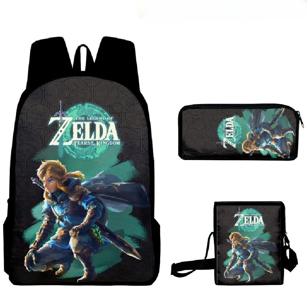 3 mochilas The Legend of Zelda con personajes de juego, bolsa de mensajero de lona