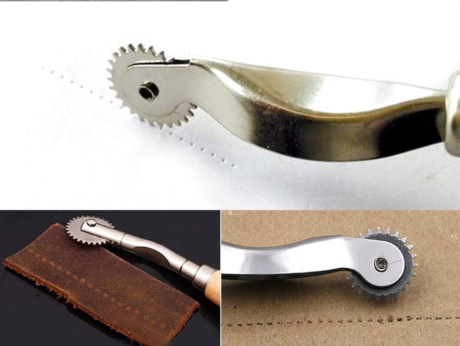Leddy Living Tailor's Sprocket Wheel for Tracing Fabric Sewing Marker with Wooden Handle and Stainless Steel Wheel Tracing Tracing for Sewing Cross Stitch Stitch Stitch Marker - Image 2