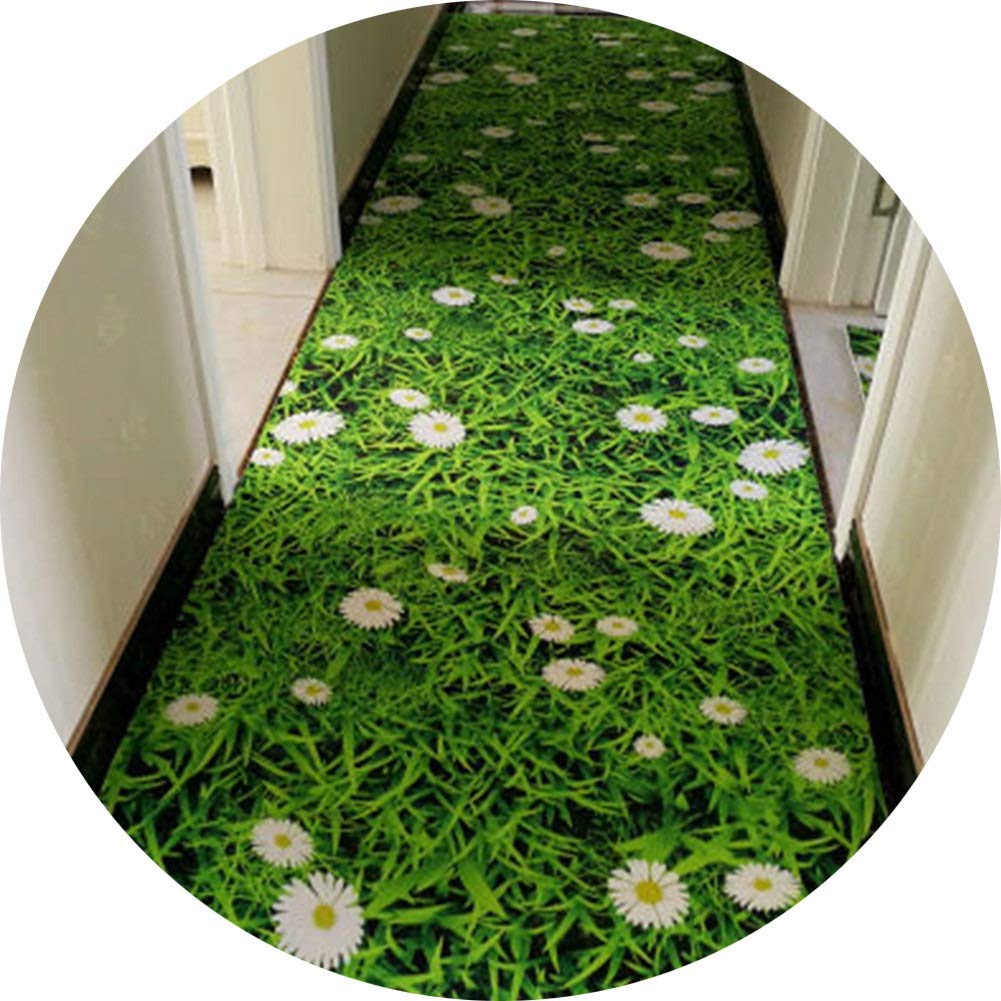 Tapis de couloir 3D sur mesure moquette d'entrée lavable et résistante pour intérieur