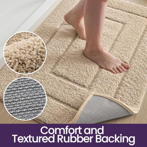 DEXI Badezimmerteppich, extra weich, saugfähig, Premium-Badteppich, rutschfeste, Bequeme Badematte, Teppich für Badewanne, Dusche… – Ansicht 7