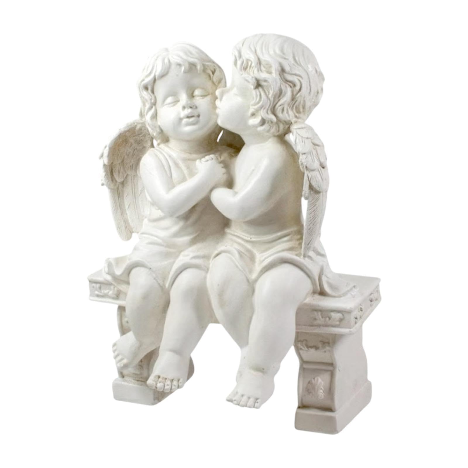 Amazon.co.jp: Yajuyi 天使のカップル像恋人の置物記念日家の装飾天使