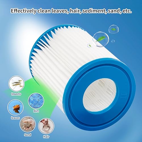 Miniatura 4 de Cartucho de filtro de piscina para bomba de filtro tipo II 58094 para piscinas sobre el suelo, filtro de jacuzzis compatible con bomba de filtro de