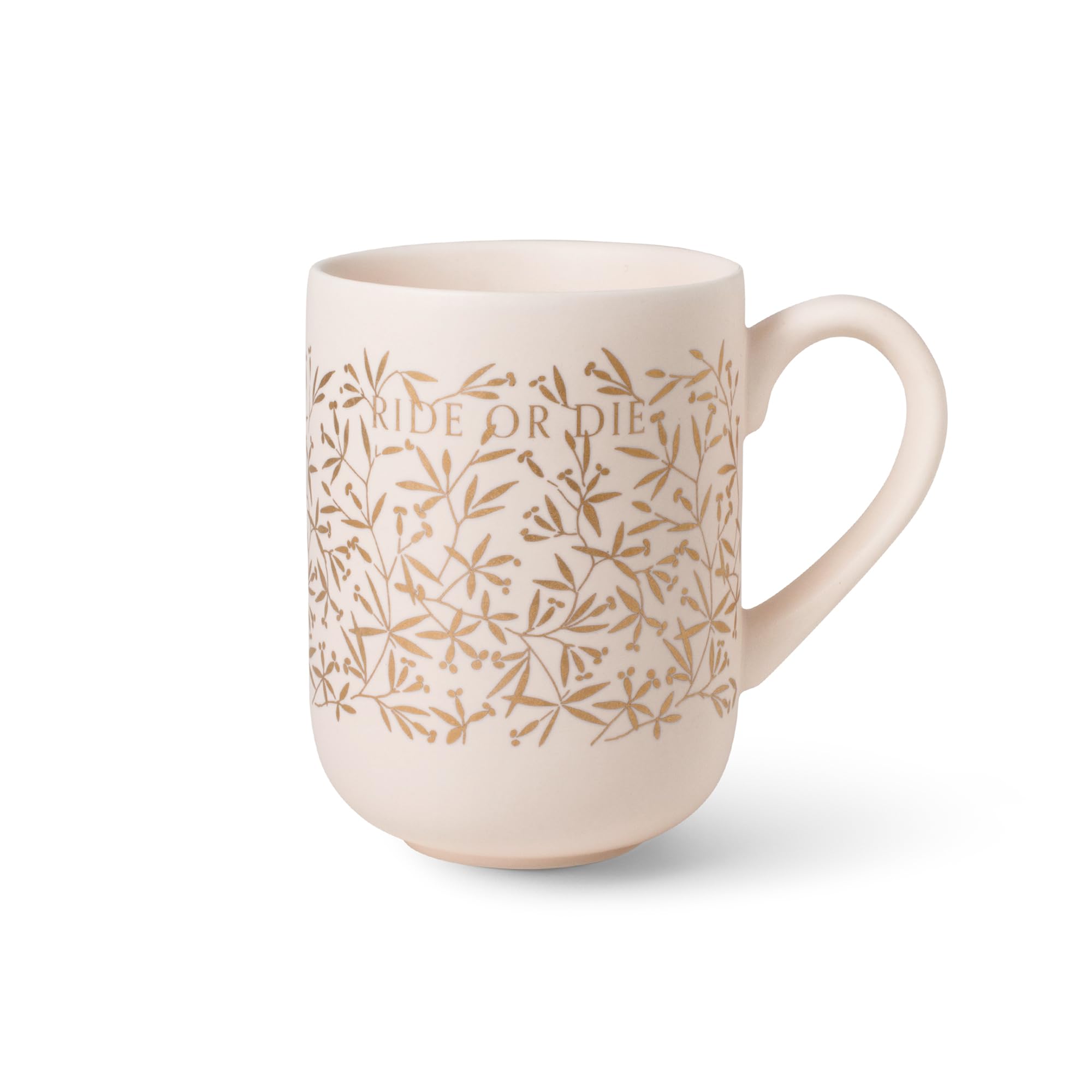 Fringe Studio Stoneware Josephine Mug, Ride or Die, 12 Fl. Ounces, 3.25" x 4.38" (770025)