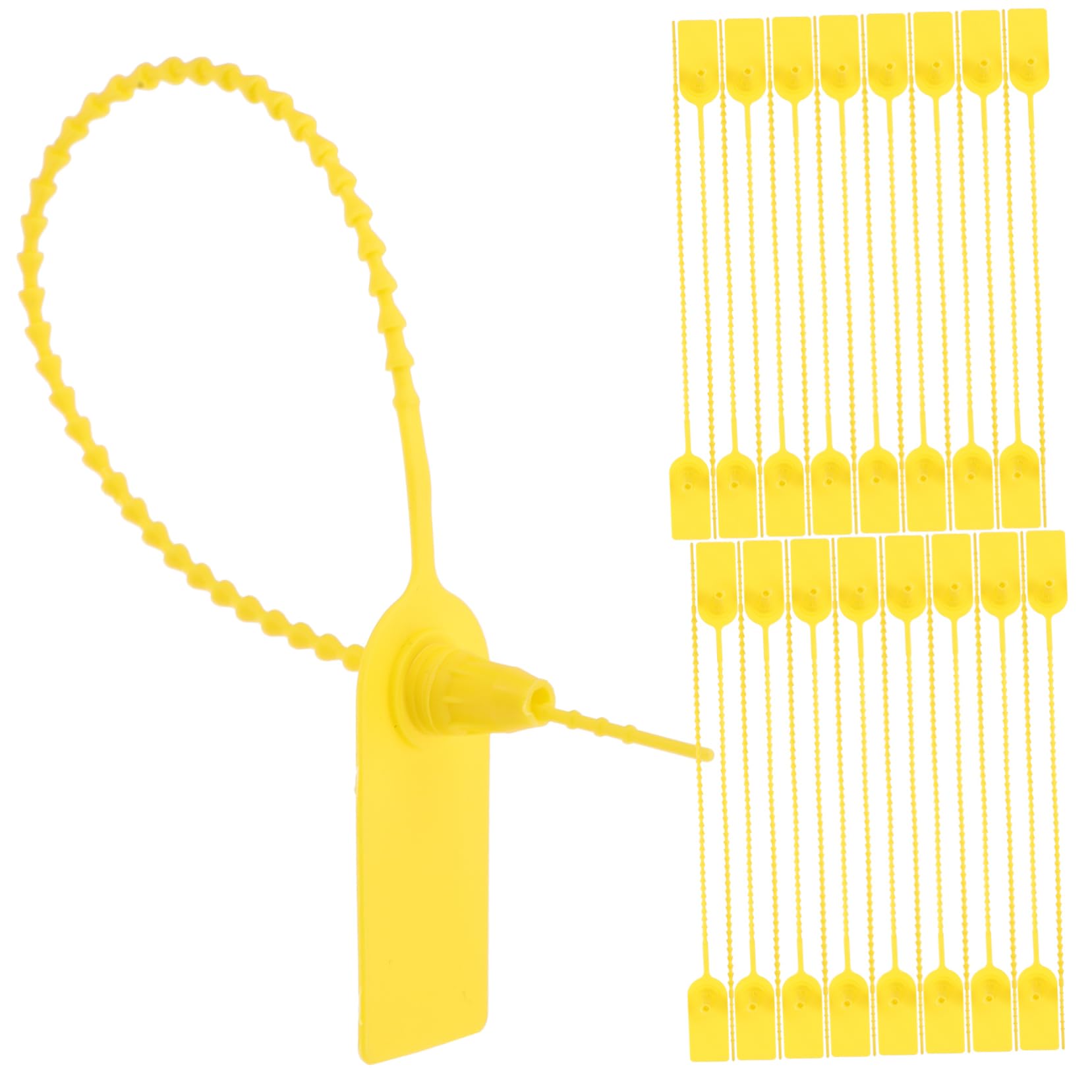 HOLIDYOYO 100Pcs Tamper Seals Self Locking Zip Ties for Security Locking Tags for Shipping Storage and Fire Safety