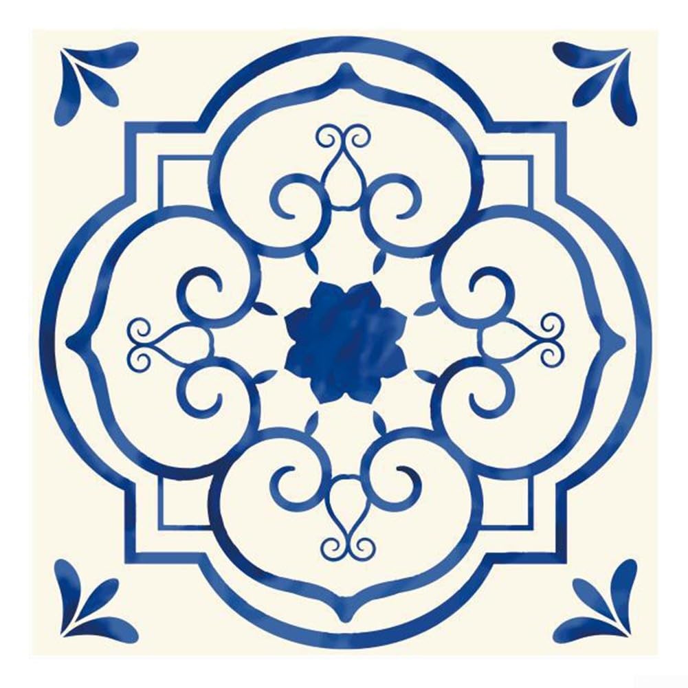 Vinyl Floor Tiles, Waterproof Peel and PVC Flooring for Kitchen Bathroom and Entryway, 12 x 12 Inch Self Design(CRY004)