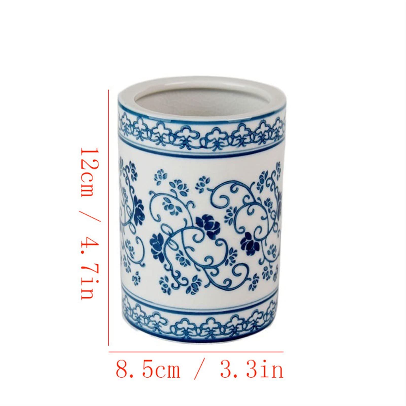 SISWIM Stifteköcher Stiftbecher Stifthalter Office Desktop Blau und Weiß Porzellan Bleistift Aufbewahrung Cup Book Wohnzimmerstudiendekor Pinsel Vorstellungsstifthalter Stifteköcher Schreibtisch